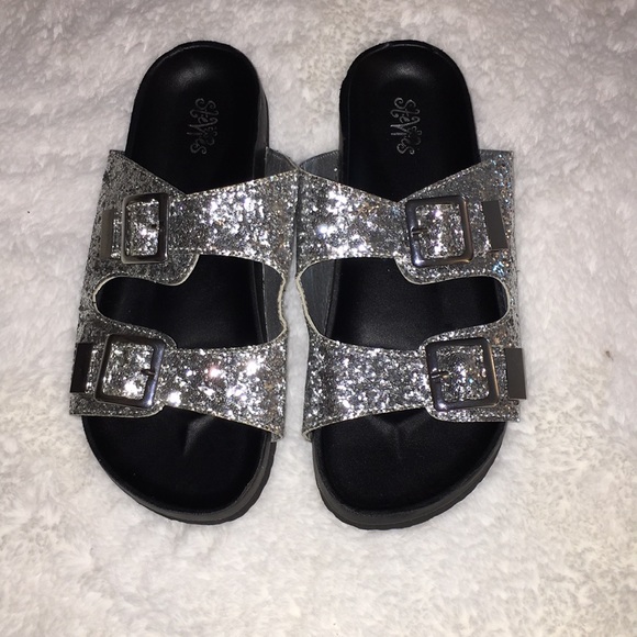Stevies Shoes - Stevies Silver Sparkly Sandals